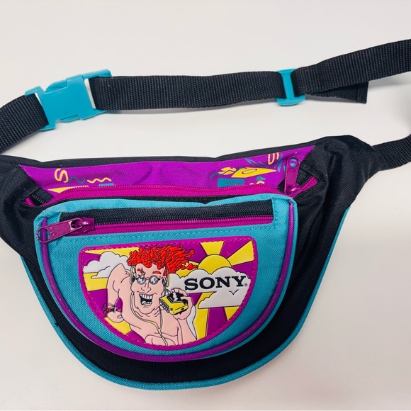 Sony Other - VINTAGE 90s SONY WALKMAN Color Block Fanny Pack - RARE